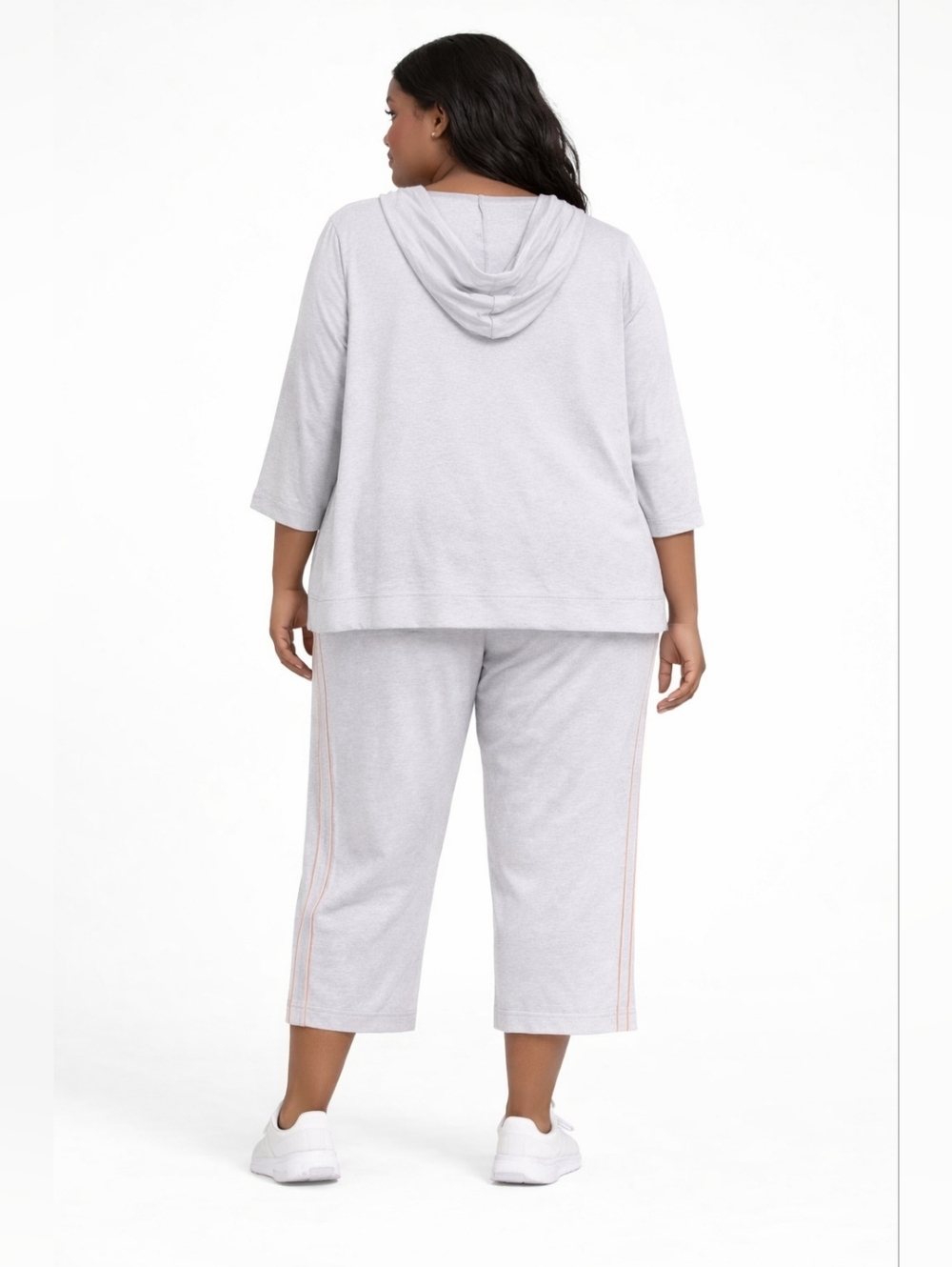 Plus Size Light Gray Matching Set Size 2X - Picture 2 of 7
